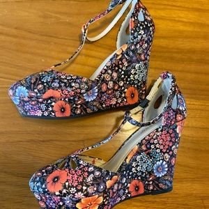 Floral Vegan Wedges